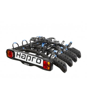 Portabicicletas Hapro Atlas Active 4 | 4 Bicicletas | Plegable | Inclinable | Carga 60kg | Antirrobo